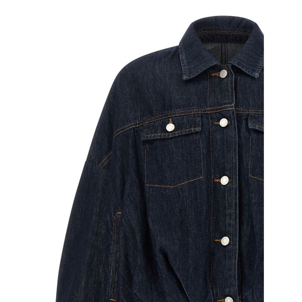Dries Van Noten Blue Cotton Denim Women's Jacket - Picture 3 of 4